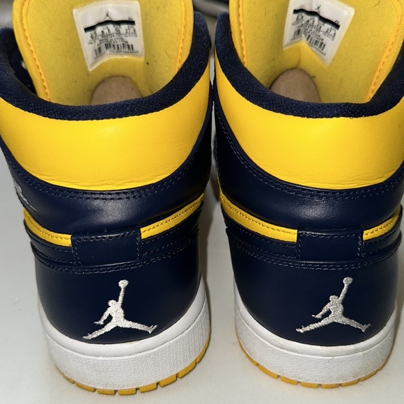 Varsity Maize, Midnight Navy and White Jordan One’s - Picture 3 of 7